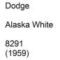 Preview: Dodge, Alaska White, 8291 (1959).